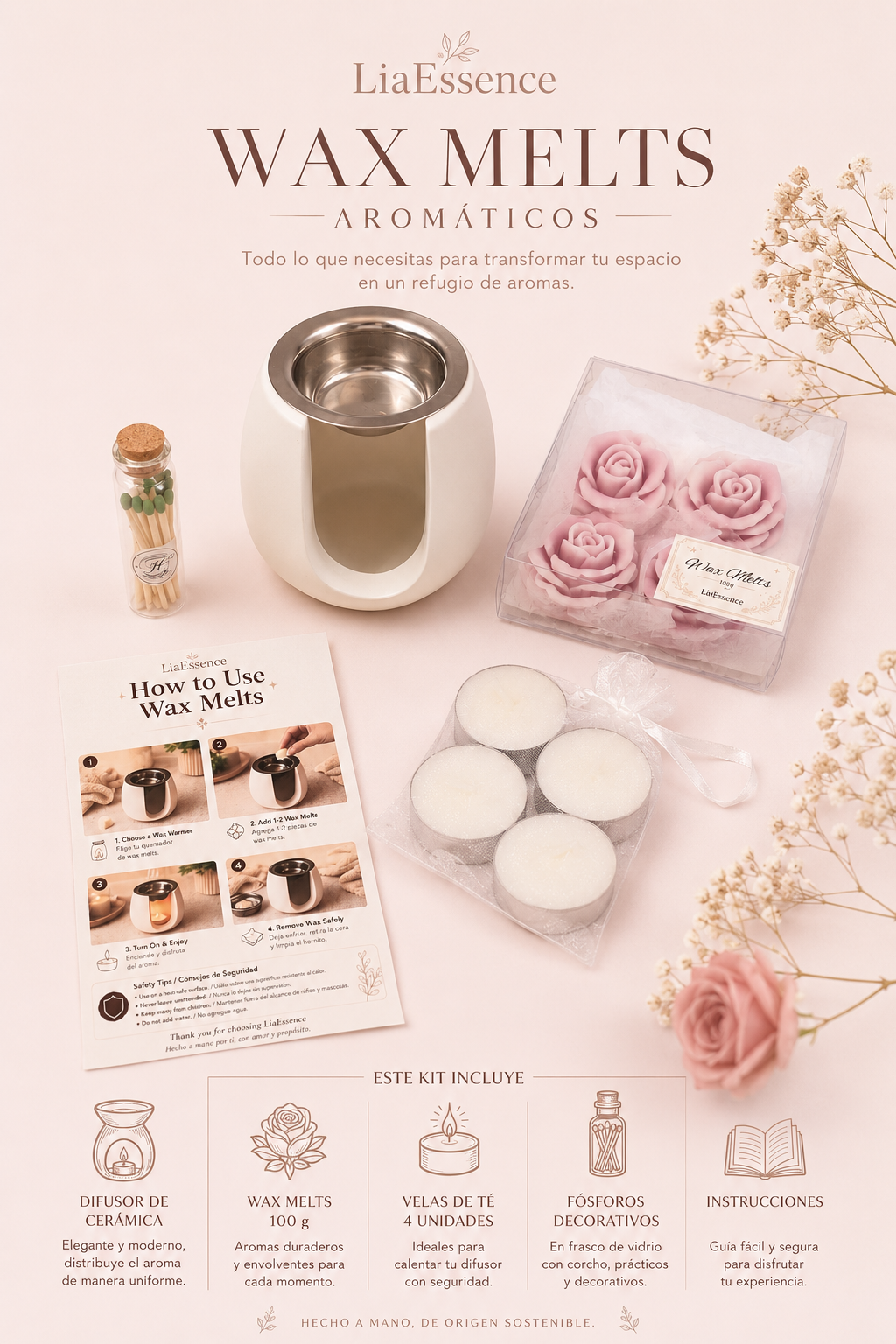 Kit de wax melts aromáticos