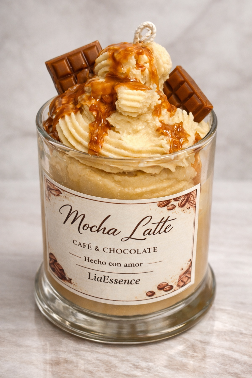 Mocha latte candle