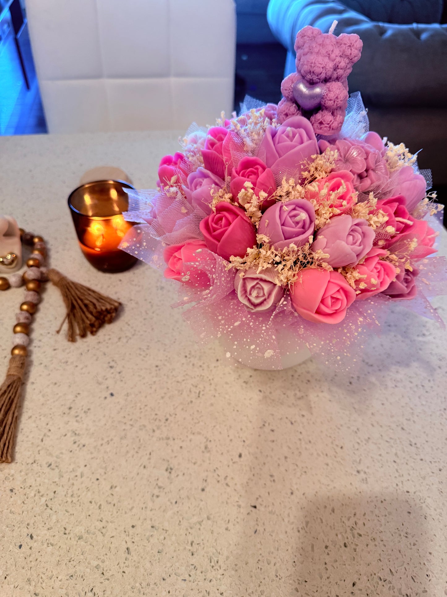 Bouquet de tulipanes con osito