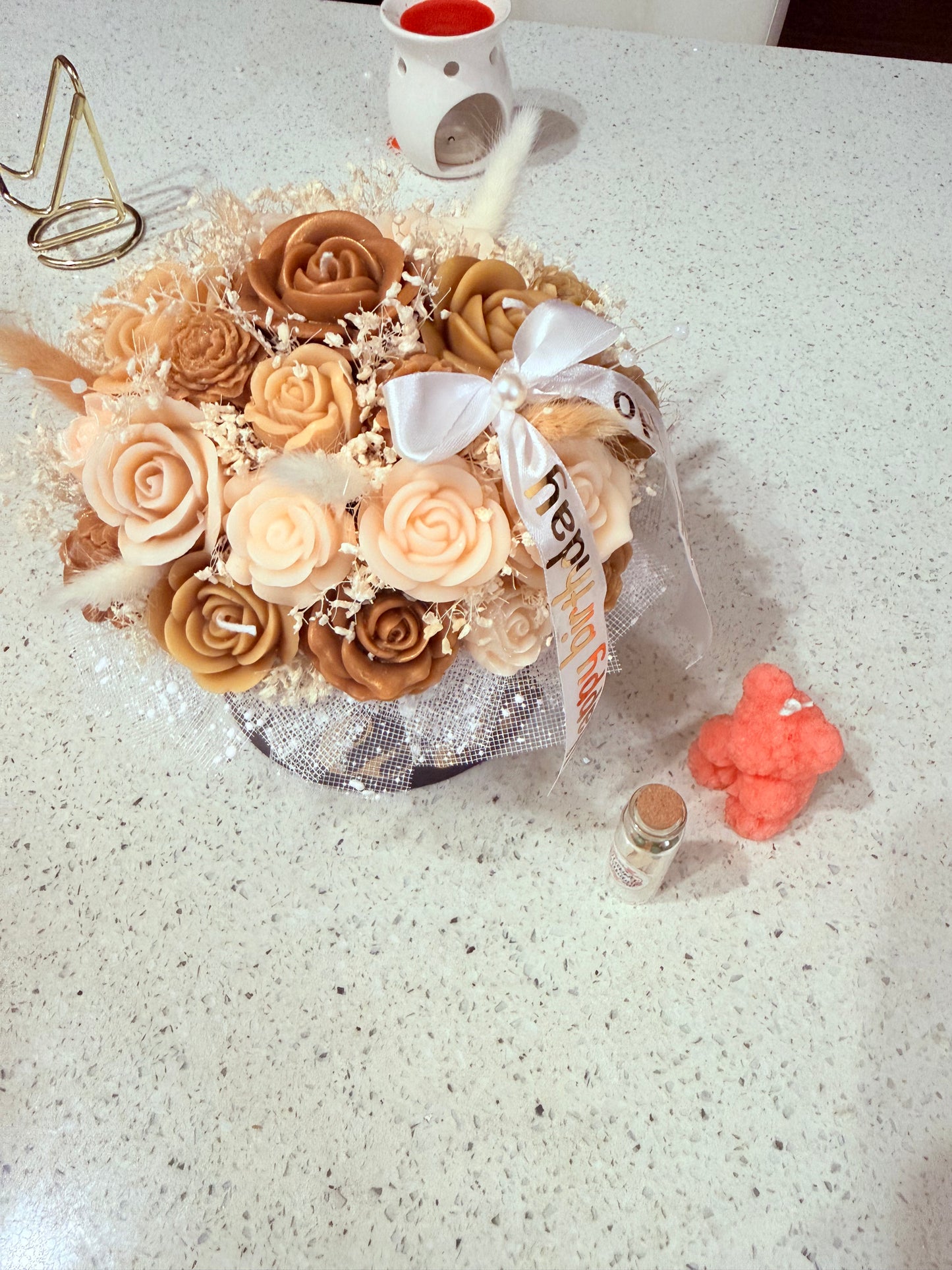 Birthday bouquet con lazo personalizado