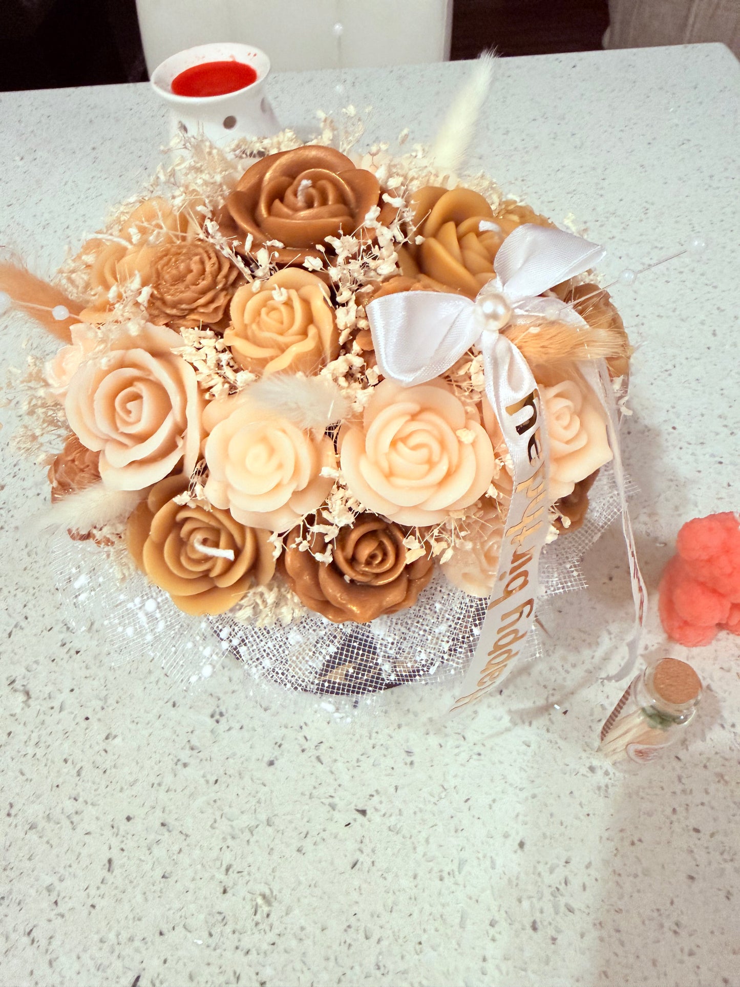 Birthday bouquet con lazo personalizado