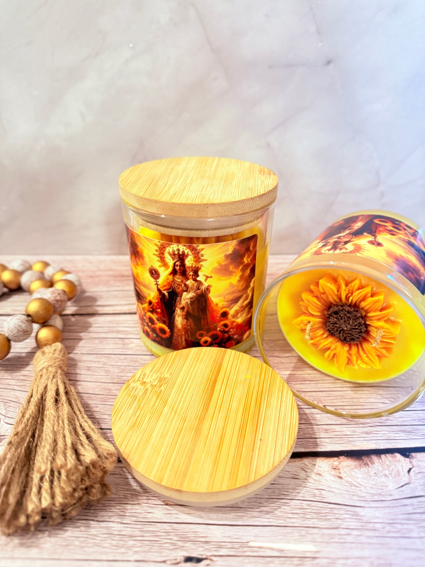 Vela aromática religiosa