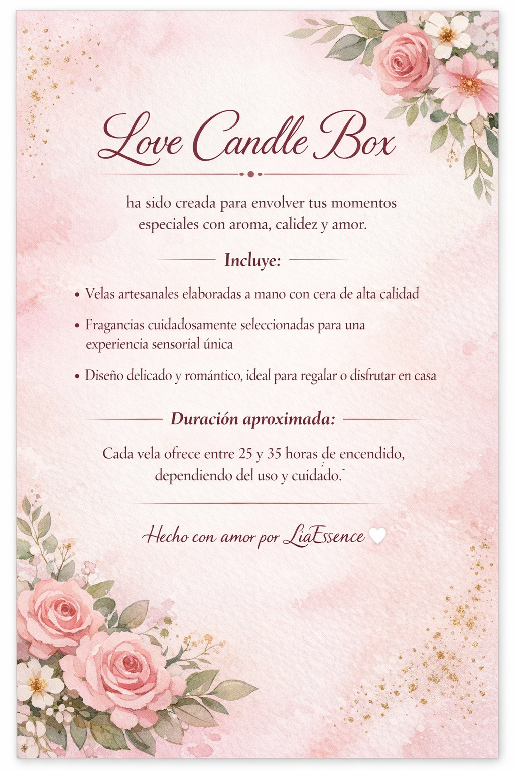 Love candle box