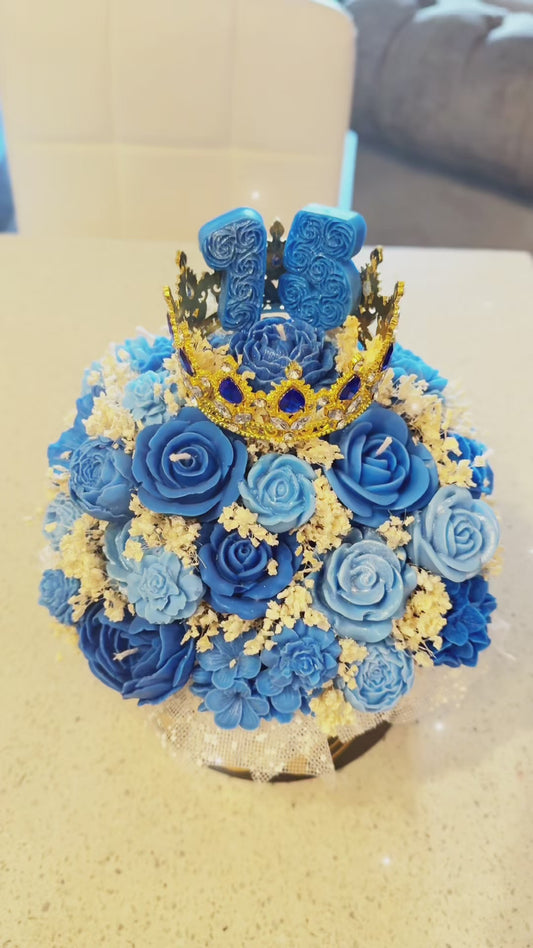 Bouquet azul royal 15 años